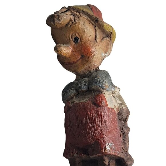 Walt Disney Prod 1940 Pinocchio Figurine Multi Products 5" Carved Wood Chicago - Picture 7 of 16